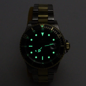 Authentic Rolex Submariner 16613 2 Tone Black Gold Watch