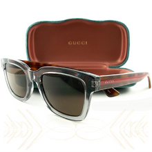 Gucci GG0001S 005-5 Grey Unisex 52mm Square Sunglasses