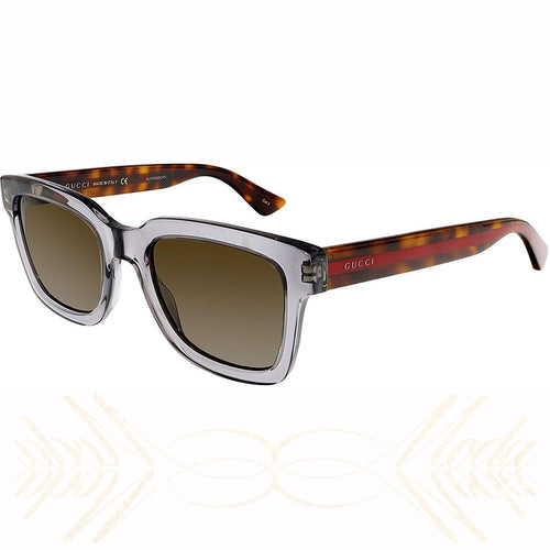 Gucci GG0001S 005-5 Grey Unisex 52mm Square Sunglasses
