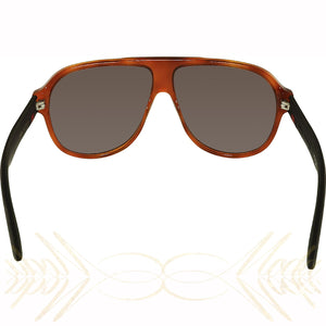 Gucci GG0009S 002-59 Polarized Brown Black Unisex 59mm Aviator Sunglasses