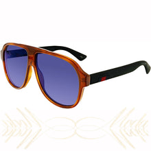 Gucci GG0009S 002-59 Polarized Brown Black Unisex 59mm Aviator Sunglasses