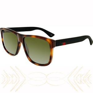 Gucci GG0010S-006-58 Brown Square Sunglasses Unisex